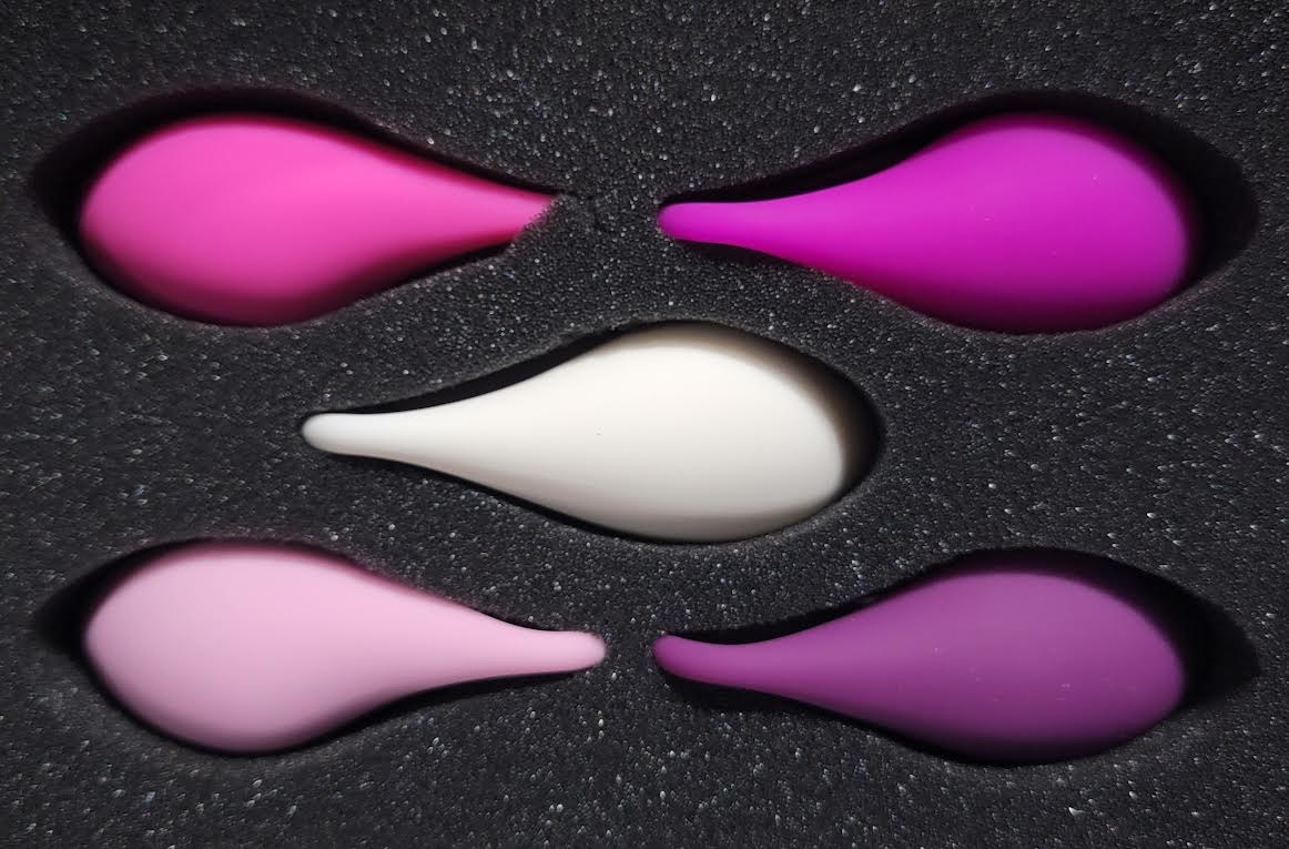 Five-piece set in fitted foam case